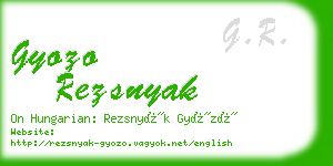 gyozo rezsnyak business card